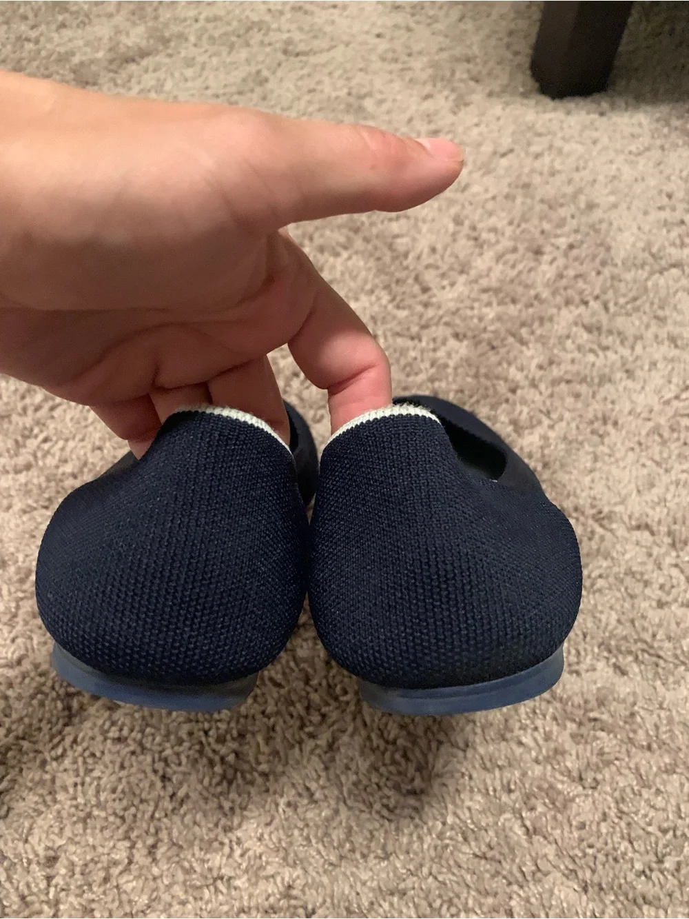 Rothy's Navy Knit Ballet Flats Size 11
